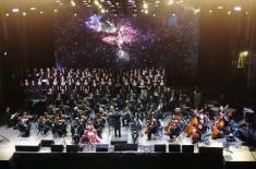 Military musicians give spectacular performance of “Carmina Burana”
